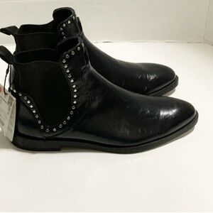 Zara Women’s Black Studded Chelsea Ankle Boots Brand New Size 7.5